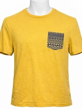 Men's Short Sleeve Pocket Tee - Yellow